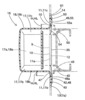 Cross section view of the column cover when the airbag is activated