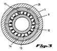 Drill pipe showing the bearings and the bearing crate