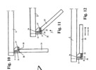 Detail view of the leg end with the support frame in three rotational positions.