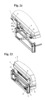 Perspective side views unfolded and folded, from the head end.