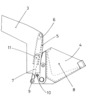 Side view of one arm of the rocker shovel loader