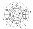 Bottom view of an element of the column