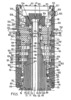 Longitudinal section view of the top part of the element