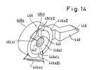 Partial view of the rotating elements of a trailer hitch.