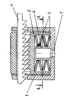 Vertical plane section through the device