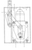 Top view of the gate drive mechanism