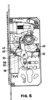Schematic view of the lock, for a back set rotation of 26º