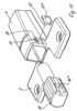 Perspective view of another example of setup of a damping element