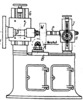 Scheme of a tooth gear grinding machine with horizontal work arbor for spur and helical gears