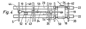 Front view of the measurement touch probe axis