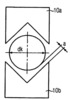 Two opposing support elements with a sausage strings placed centered