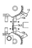 Side view section of another setup with flexible stubs