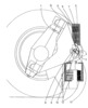 View box hydropneumatic suspension and position with compressed spring