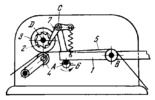 LEVER-RATCHET MECHANISM OF A TAPE-FEED DEVICE
