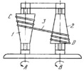 FLEXIBLE-LINK CONICAL PULLEY DRIVE MECHANISM