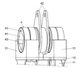 Perspective view of the clamping mechanism