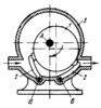 LEVER-ECCENTRIC MECHANISM OF A DOUBLE HINGED-ABUTMENT ROTARY PUMP