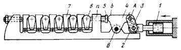 LEVER-CAM MECHANISM OF A HYDRAULIC MULTIPLE CLAMPING DEVICE