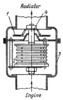SINGLE-VALVE THERMOSTAT MECHANISM FOR AN AUTOMOBILE
