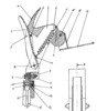 Section by a plane A-A of the front sight