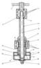 Longitudinal section through the device shaft