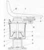 Vertical section through the hydro-pneumatic chair with bellows