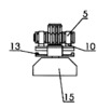 Side view of the active safety system and load balancing thrust mechanism