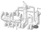 Semi-closed cycle of gas turbine.