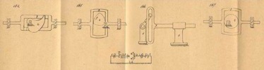 Meccanismi binari semplici, classe dei bocciuoli, tav. 6, fig. 164-167