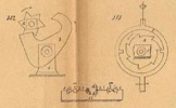Meccanismi binari semplici, classe dei nottolini ed arpioni, tav. 12, fig. 352-353