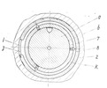 Cross section through the base camp slip jaw button