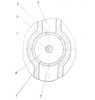 Cross section horizontally through the mechanism of distribution