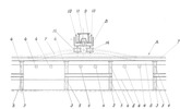 Side view schematic of the device in operating position
