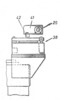 Partial view in elevation of a portion of the control device