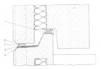 Vertical section through a point of a building upward