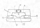 Front view of an end flange with sliding guide