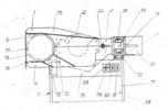 Partial section of the support device in another constructive version.