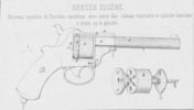 Tav. 17, Breurer Eugène, Nouveau système de Pistolets-carabines avec canon fixe, culasse tournante et cylindre basculnt à droite ou à gauche