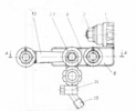 Side view of device combined with partial section