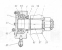 Longitudinal section through a ball joint with tightening the cone