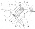 Plank sorting machine loader, lateral view in working position