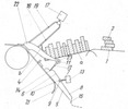 Plank sorting machine loader, lateral view in stand by position