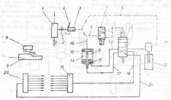 The schematic diagram of a device in standby position