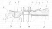 Track Rail Laying Device to Concrete Tie - Cross Section (the second constructive solution)