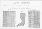 Tav. 65, Laurys Catherine, Perfectionnements apportés à la fabrication des bas varices, bandages élastique et autres objects analogues