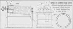 Tav. LXXXVI, Condouin Edmond Paul Henri, Machine à decortiquer, système nouveau pour séparer le duvet cotonneux de l'amande oléagineuse dans les graines de coton