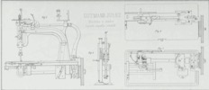 Tav. 121, Gutmann Jules, Machine à coudre à porte-saiguille rotatif
