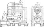 Scheme of boiler with two steam cameras.