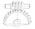 Image of crown-worm gear