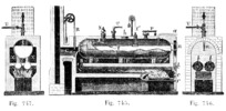 Power system diagram of a large steam engine.